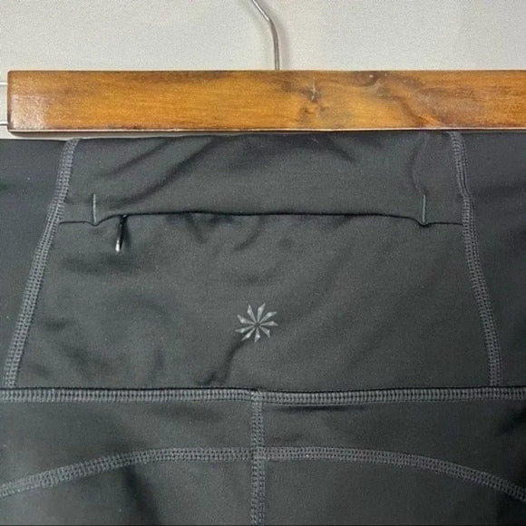 Athleta High Rise Precision Tight Black & White Mesh Color Block M - Picture 5 of 6